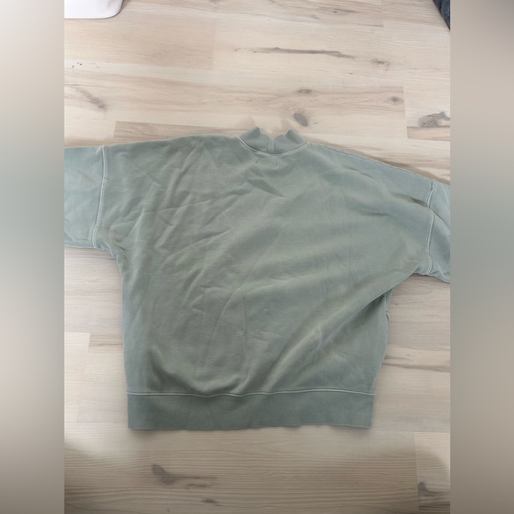 Sage green Aritzia mock neck hoodie. Size 3 - Picture 4 of 4